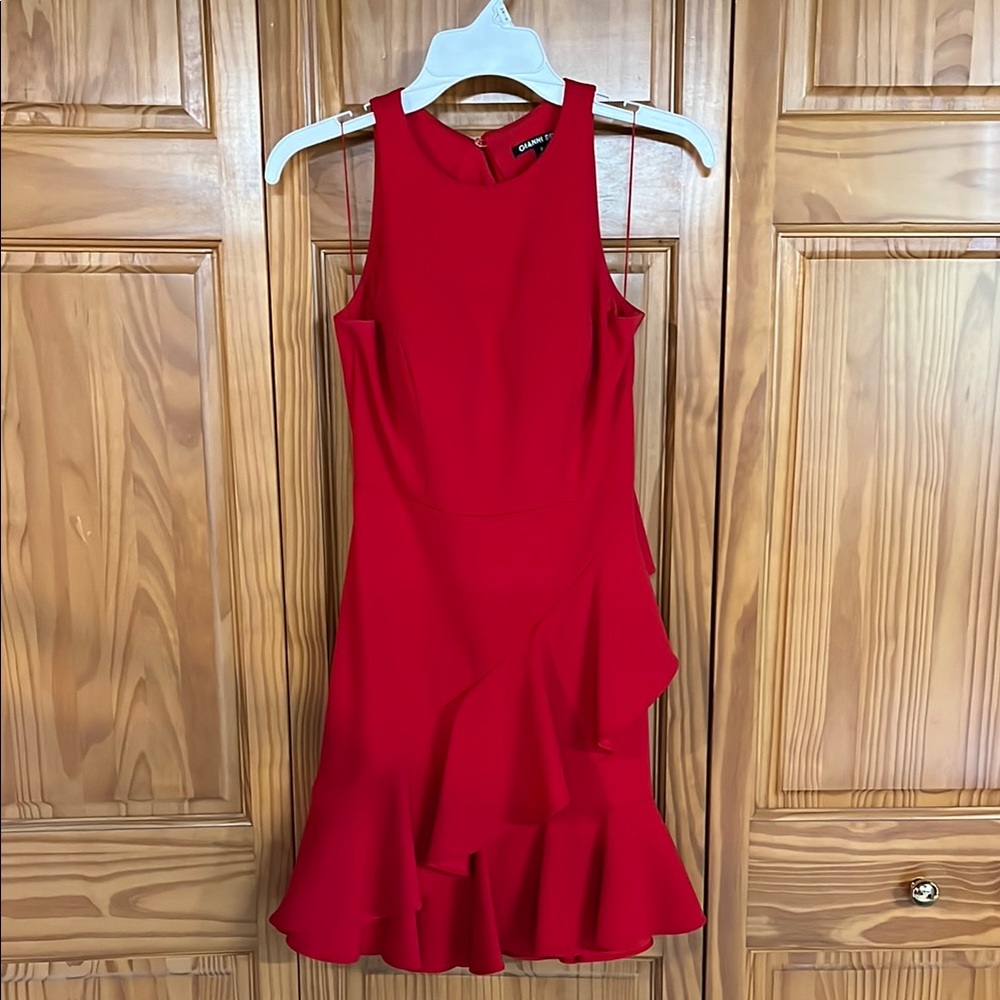 Gianni Bini Red Peplum Halter Mini Dress